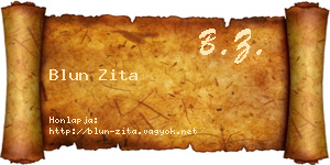 Blun Zita névjegykártya